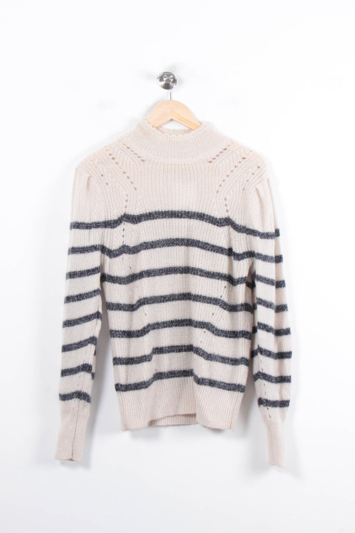 Pull Rayé Écru et Noir - Taille S/36 de la marque Bérénice | PARAD33832 - Vendu par Paradigme - Image 2