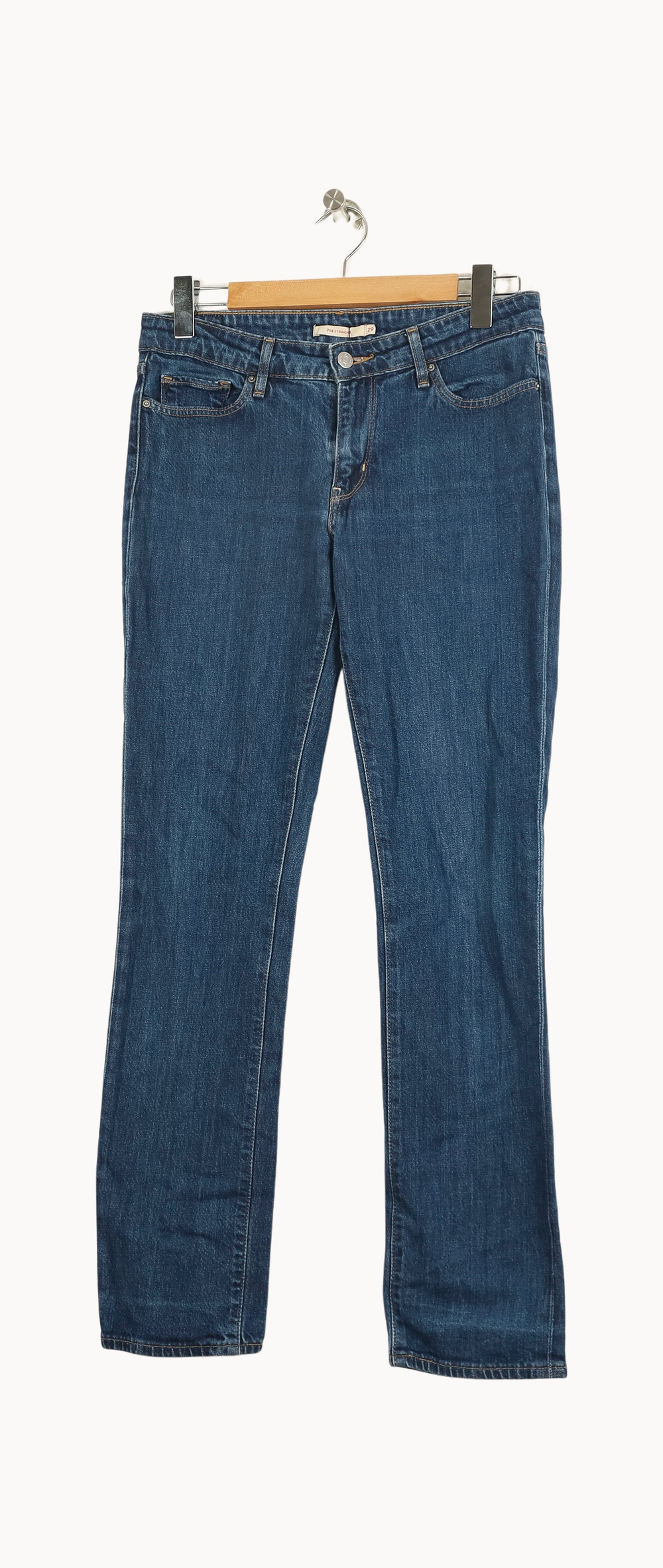 Jean Droit Bleu - Taille M/38 de la marque Levi's | PARAD33838 - Vendu par Paradigme - Image 2
