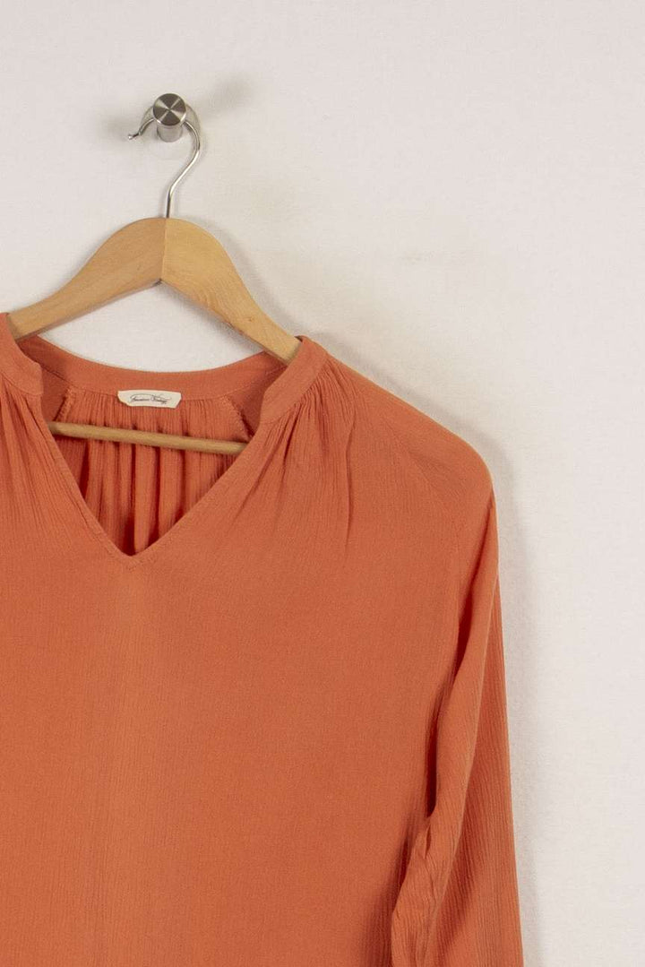 Blouse orange - Taille S/36 de la marque American Vintage | PARAD33848 - Vendu par Paradigme - Image 2
