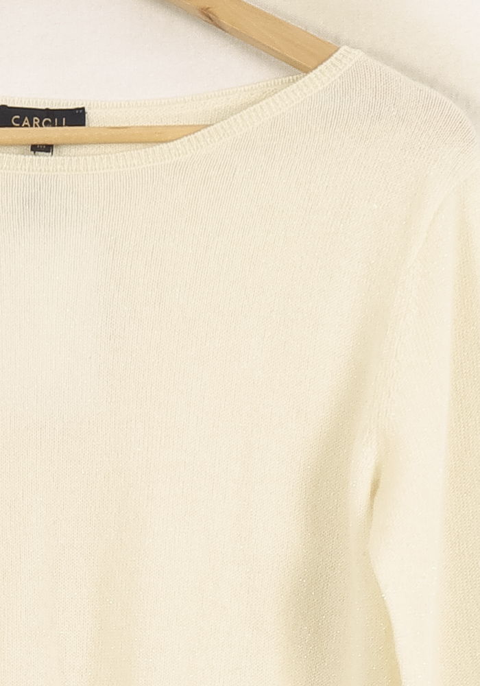 Pull Blanc - Taille M/38 de la marque Caroll | PARAD33860 - Vendu par Paradigme - Image 3