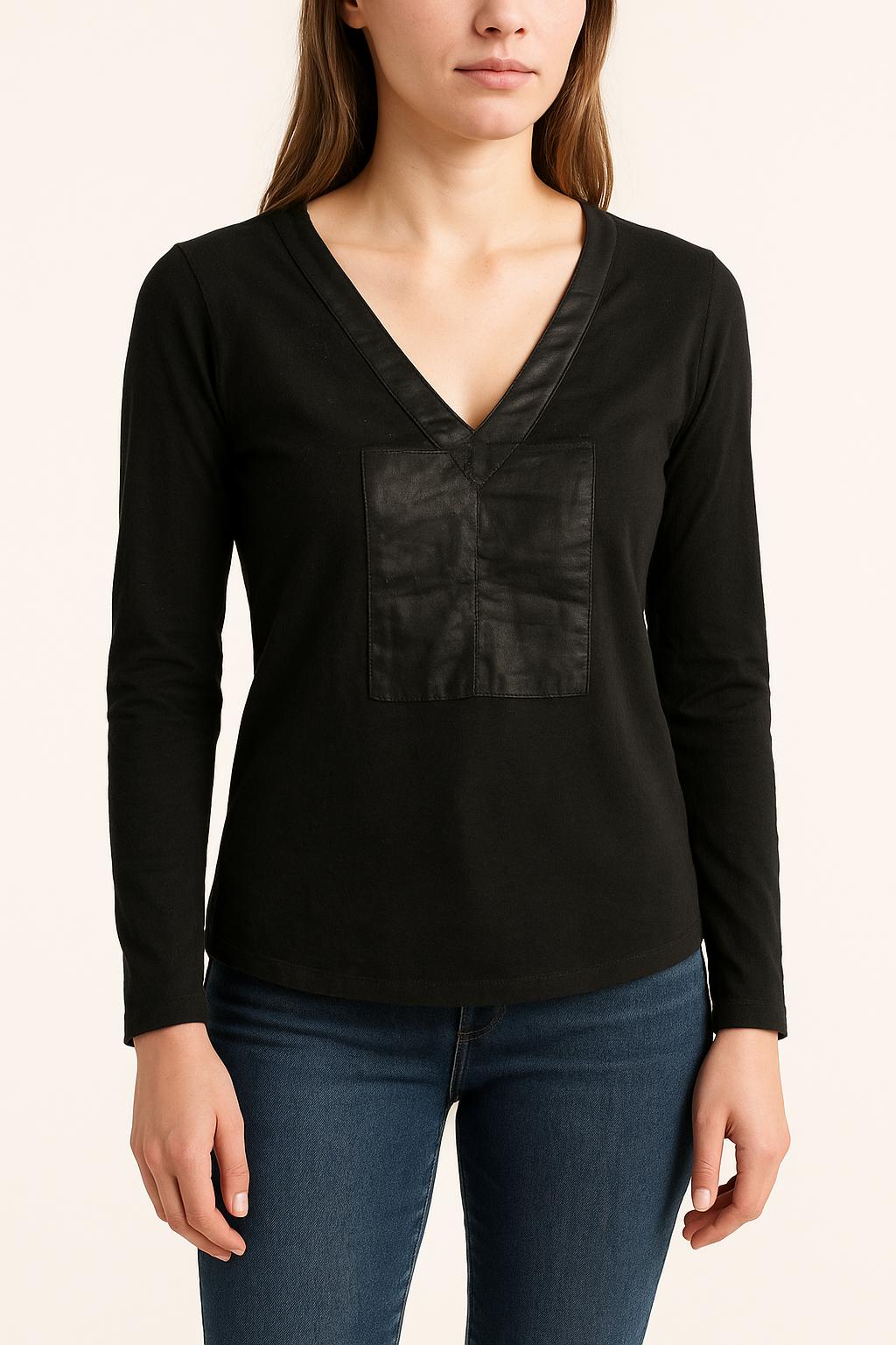 Blouse Noire - Taille S/36 de la marque Sandro | PARAD33871 - Vendu par Paradigme - Image 1