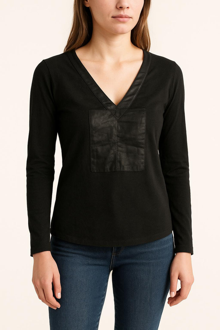 Blouse Noire - Taille S/36 de la marque Sandro | PARAD33871 - Vendu par Paradigme - Image 1
