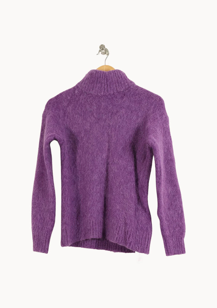 Pull Violet - Taille XS/34 de la marque Caroll | PARAD33876 - Vendu par Paradigme - Image 4