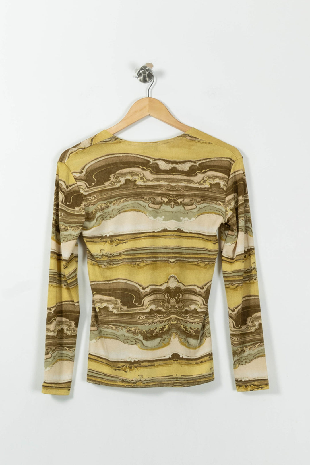 Pull Jaune et Marron - Taille S/36 de la marque Caroll | PARAD33880 - Vendu par Paradigme - Image 4