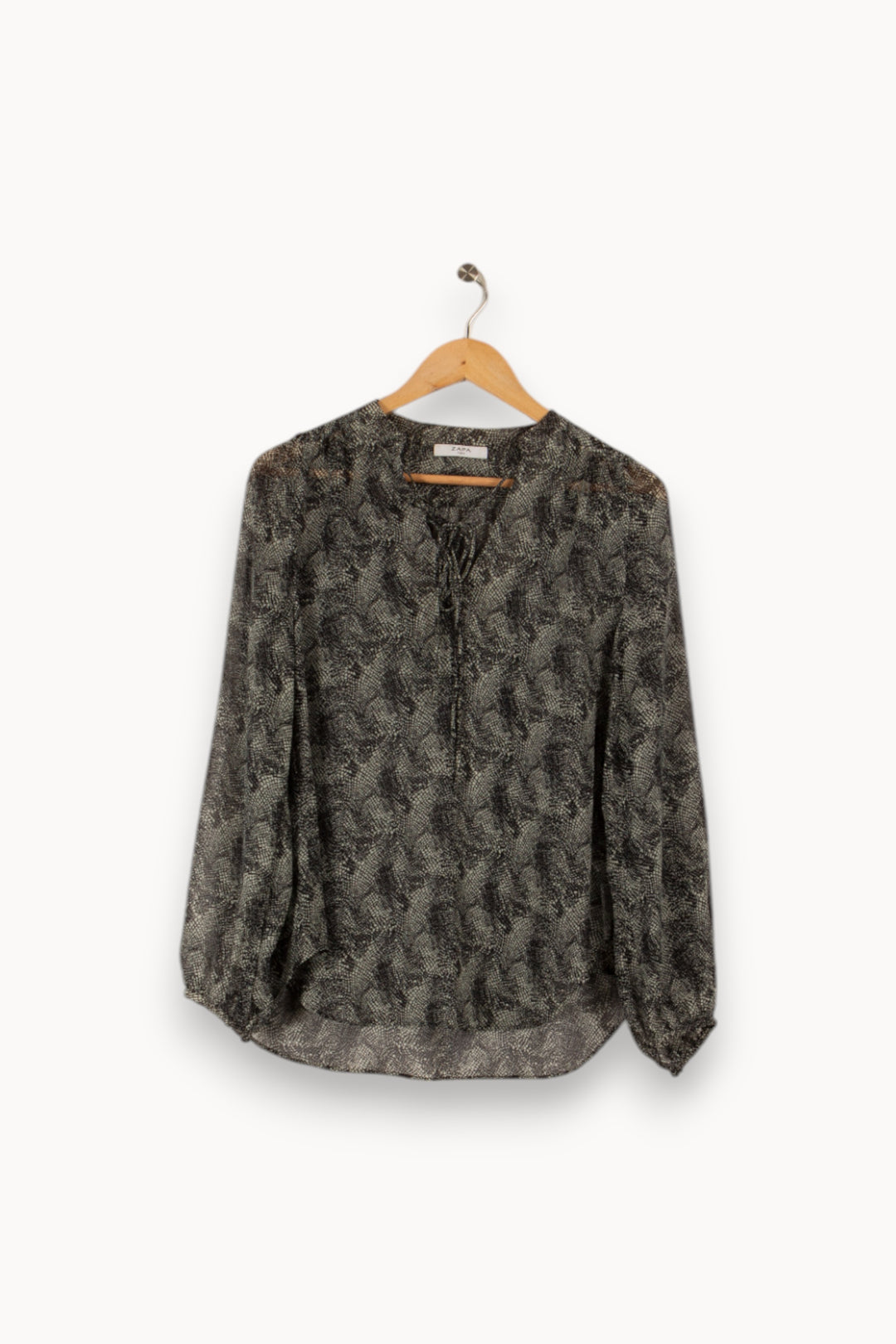 Blouse grise imprimée - Taille S/36 de la marque ZAPA | PARAD33884 - Vendu par Paradigme - Image 1