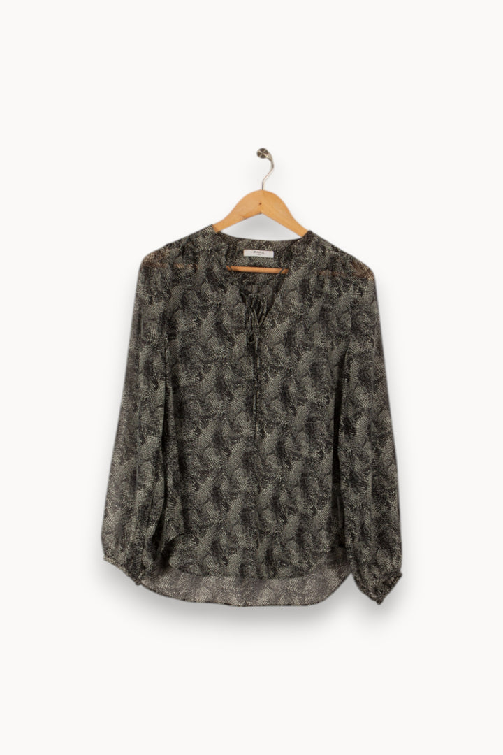 Blouse grise imprimée - Taille S/36 de la marque ZAPA | PARAD33884 - Vendu par Paradigme - Image 1