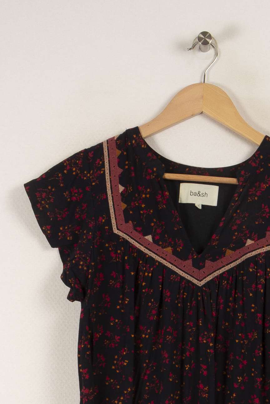 Blouse bleu foncé à motifs - Taille XS/34 de la marque ba&sh | PARAD33888 - Vendu par Paradigme - Image 2
