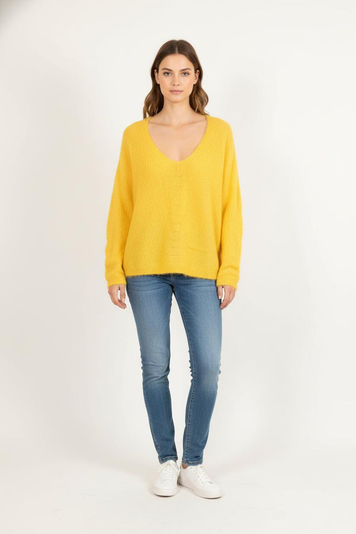 Pull Jaune - Taille L/40 de la marque American Vintage | PARAD33897 - Vendu par Paradigme - Image 1