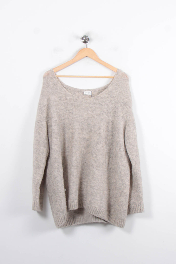 Pull Gris - Taille L/40 de la marque American Vintage | PARAD33898 - Vendu par Paradigme - Image 2