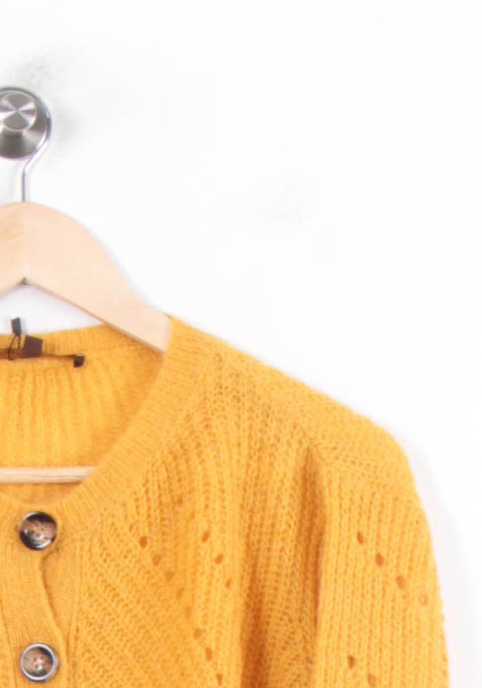 Cardigan Jaune - Taille S/36 de la marque La Fée Maraboutée | PARAD33902 - Vendu par Paradigme - Image 3