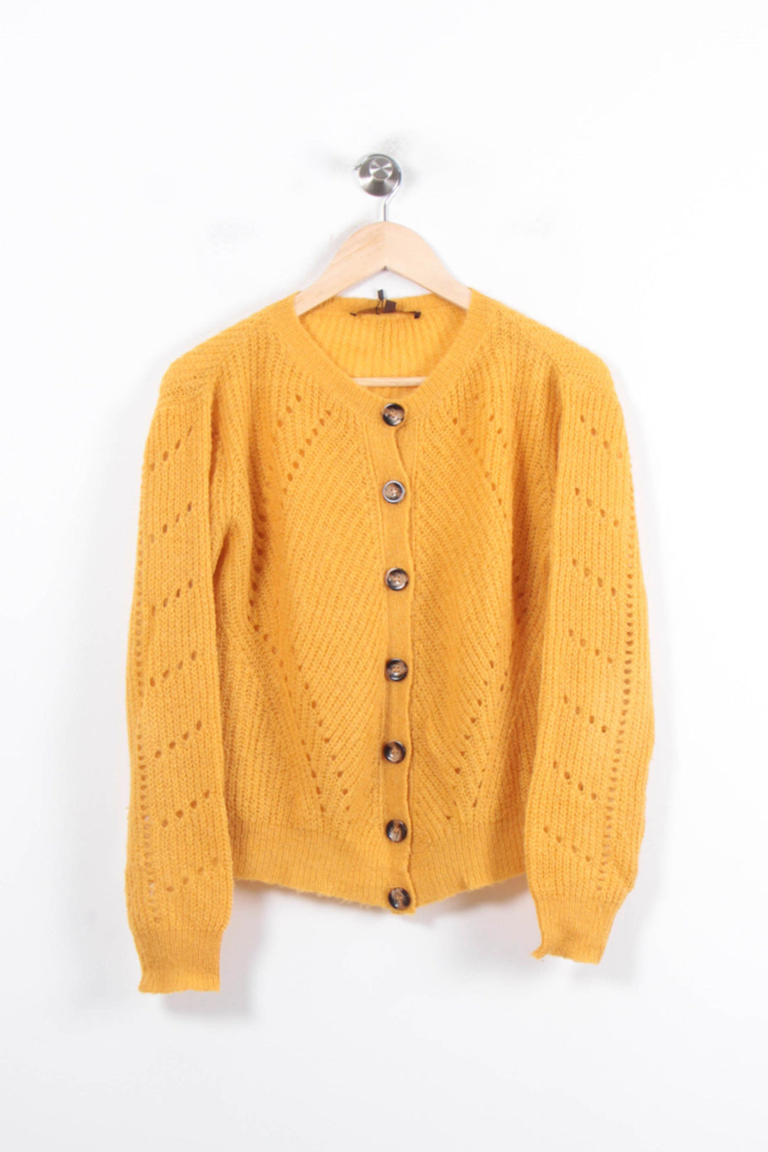 Cardigan Jaune - Taille S/36 de la marque La Fée Maraboutée | PARAD33902 - Vendu par Paradigme - Image 2