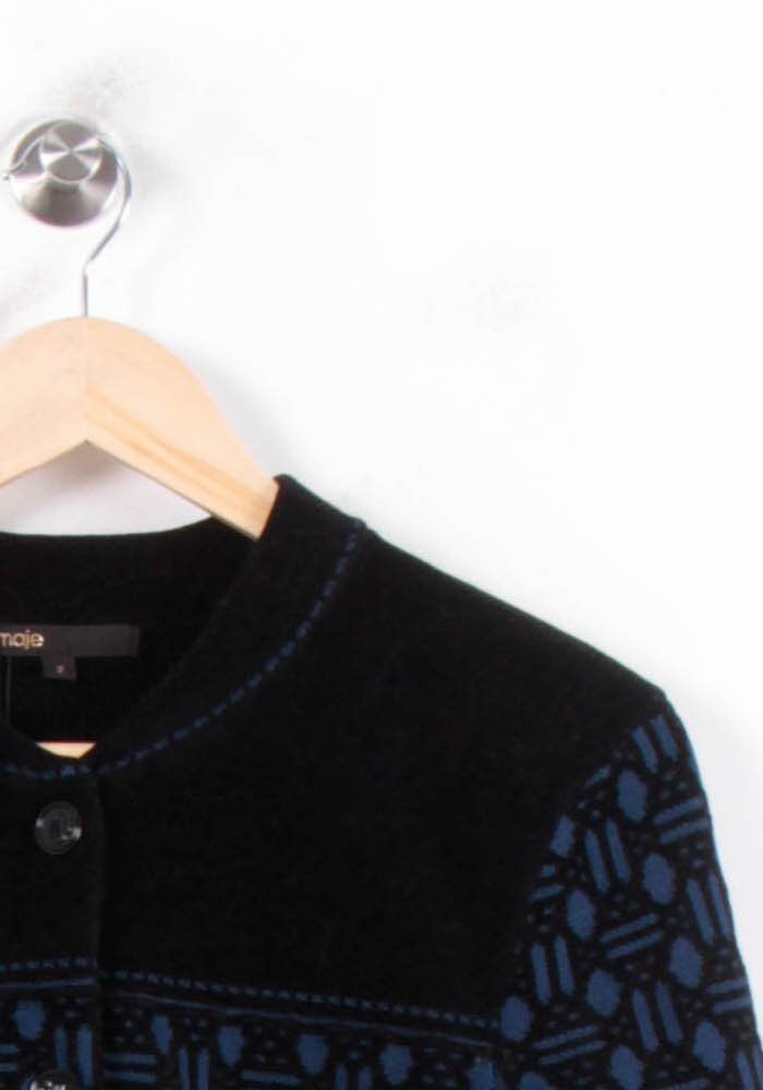 Veste Tailleur Noire et Bleue - Taille M/38 de la marque Maje | PARAD33912 - Vendu par Paradigme - Image 3