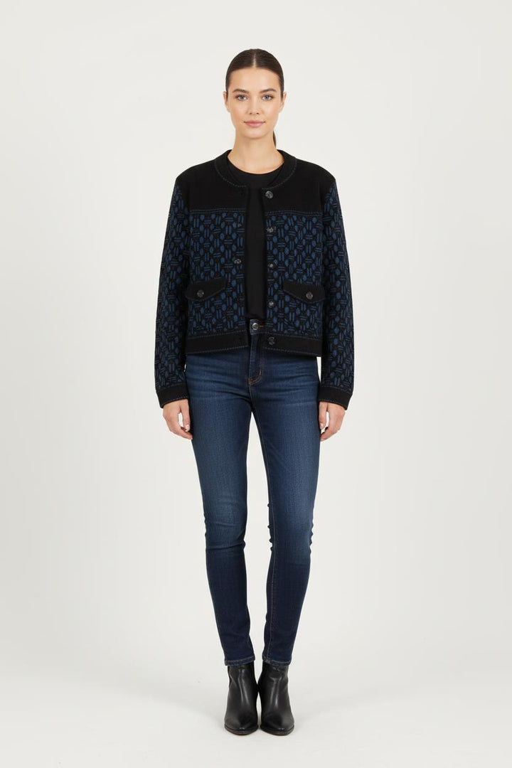 Veste Tailleur Noire et Bleue - Taille M/38 de la marque Maje | PARAD33912 - Vendu par Paradigme - Image 1
