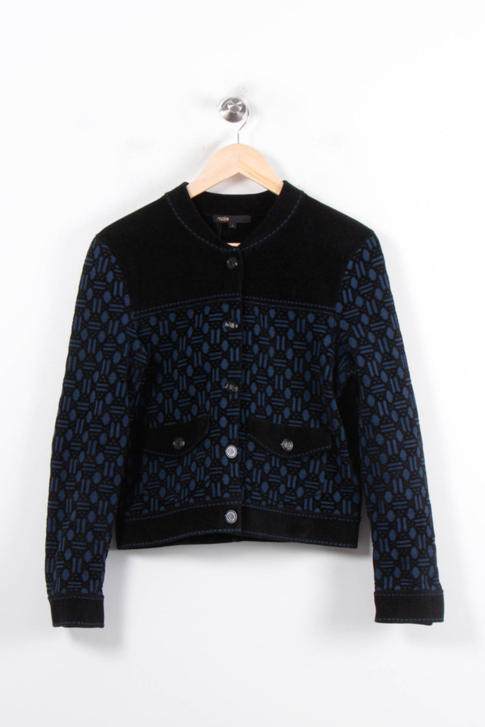 Veste Tailleur Noire et Bleue - Taille M/38 de la marque Maje | PARAD33912 - Vendu par Paradigme - Image 2
