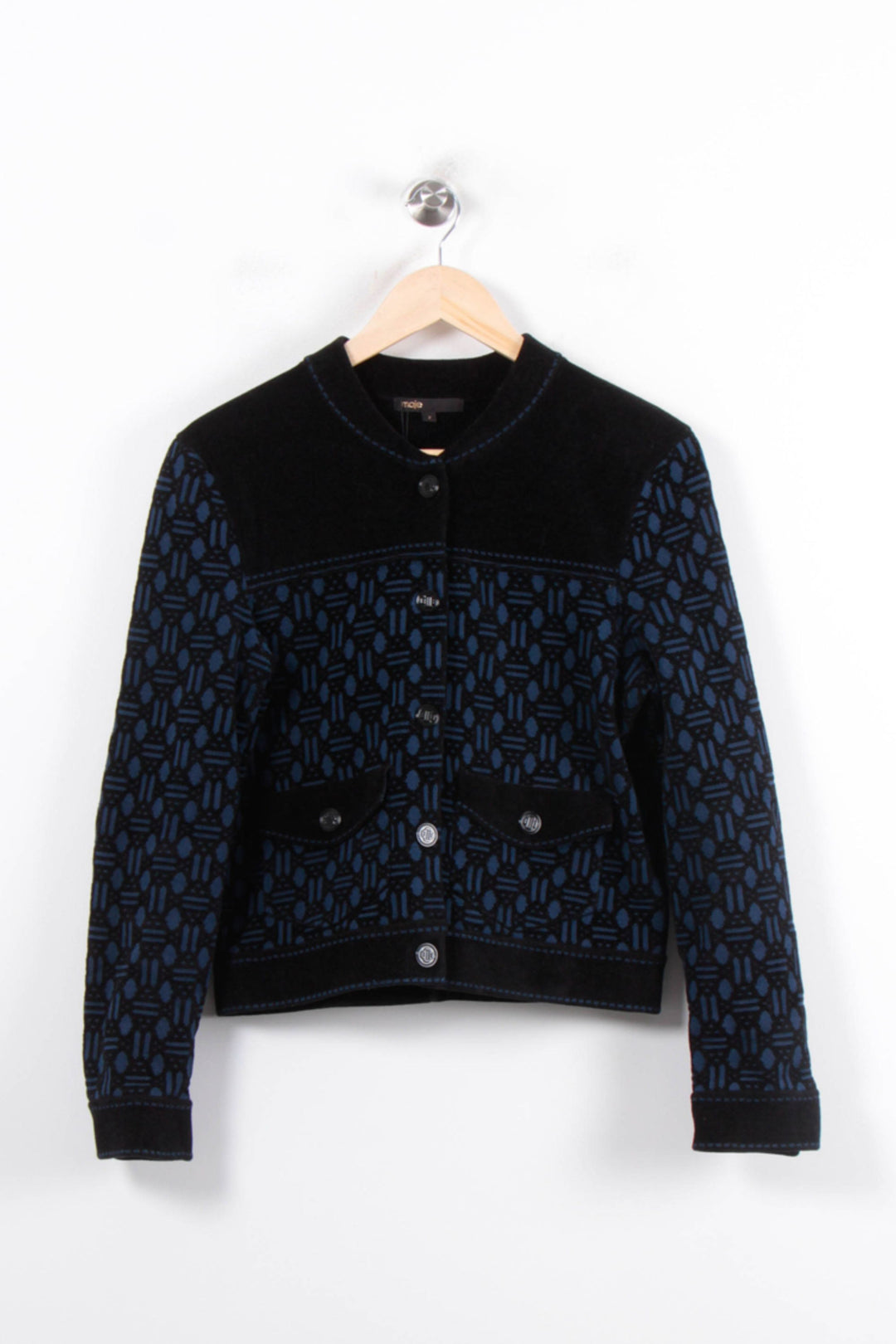 Veste Tailleur Noire et Bleue - Taille M/38 de la marque Maje | PARAD33912 - Vendu par Paradigme - Image 2
