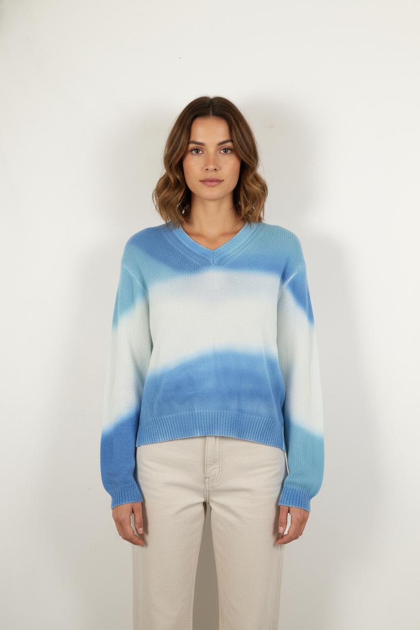 Pull Bleu et Blanc - Taille XS/34