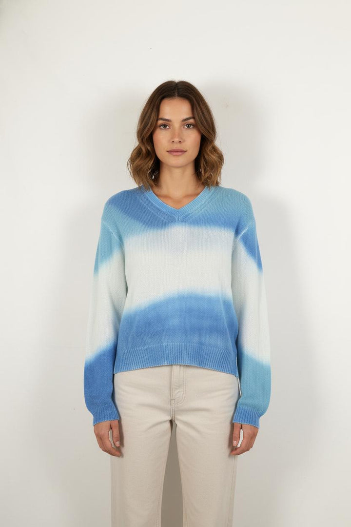 Pull Bleu et Blanc - Taille XS/34