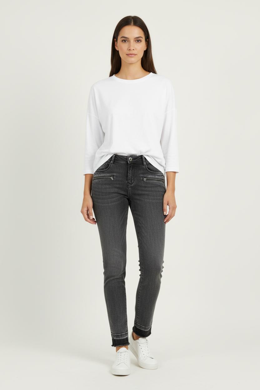 Jean Skinny Gris - Taille S/36 de la marque IKKS | PARAD33977 - Vendu par Paradigme - Image 1