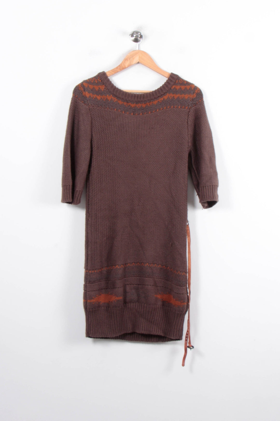 Robe Pull Marron et Orange - Taille S/36 de la marque Sessùn | PARAD33999 - Vendu par Paradigme - Image 4
