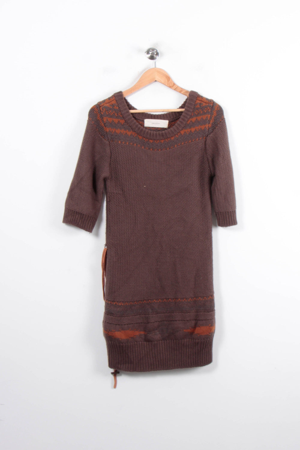 Robe Pull Marron et Orange - Taille S/36 de la marque Sessùn | PARAD33999 - Vendu par Paradigme - Image 2