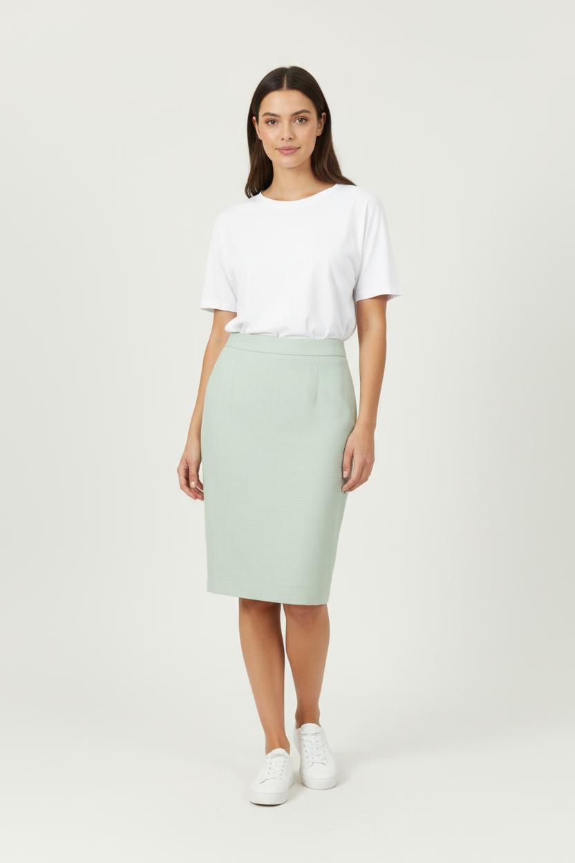 Jupe Droite Verte - Taille M/38 de la marque Galeries Lafayette | PARAD34025 - Vendu par Paradigme - Image 1