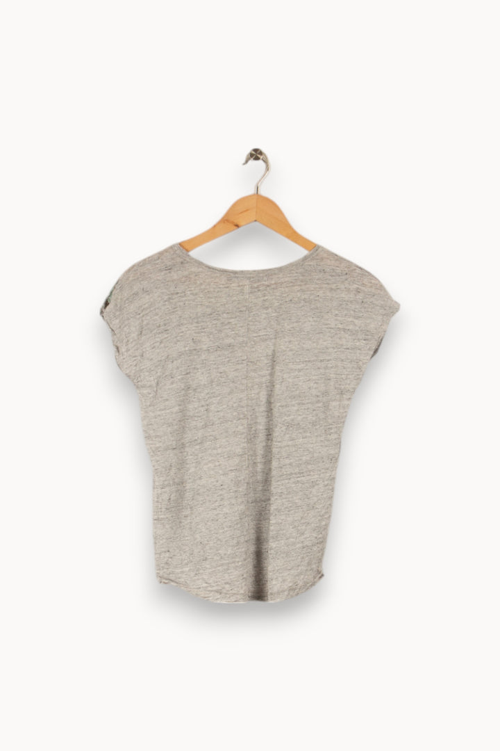 T-shirt Gris - Taille XS/34 de la marque Comptoir des Cotonniers | PARAD34046 - Vendu par Paradigme - Image 3