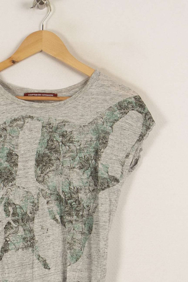 T-shirt Gris - Taille XS/34 de la marque Comptoir des Cotonniers | PARAD34046 - Vendu par Paradigme - Image 2