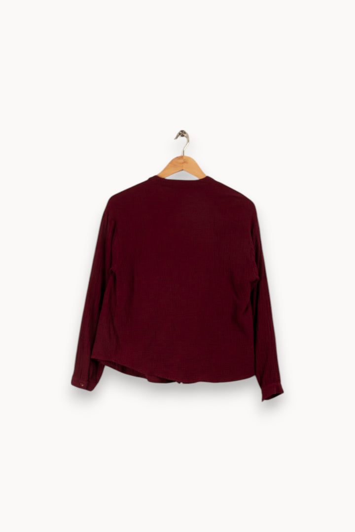 Blouse Bordeaux - Taille S/36 de la marque Garance Paris | PARAD34055 - Vendu par Paradigme - Image 3