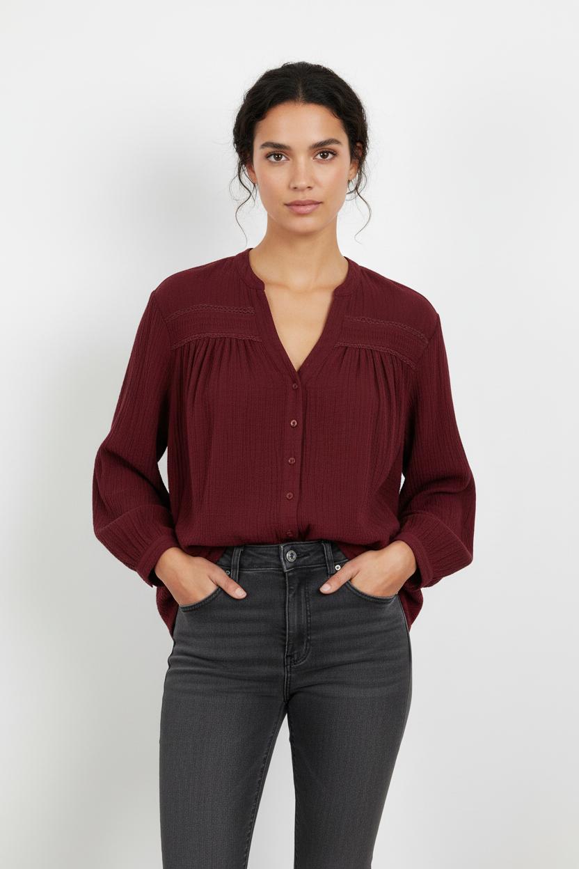 Blouse Bordeaux - Taille S/36