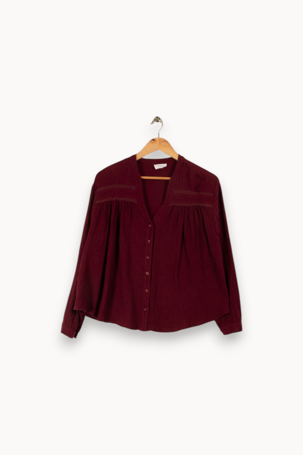 Blouse Bordeaux - Taille S/36 de la marque Garance Paris | PARAD34055 - Vendu par Paradigme - Image 1