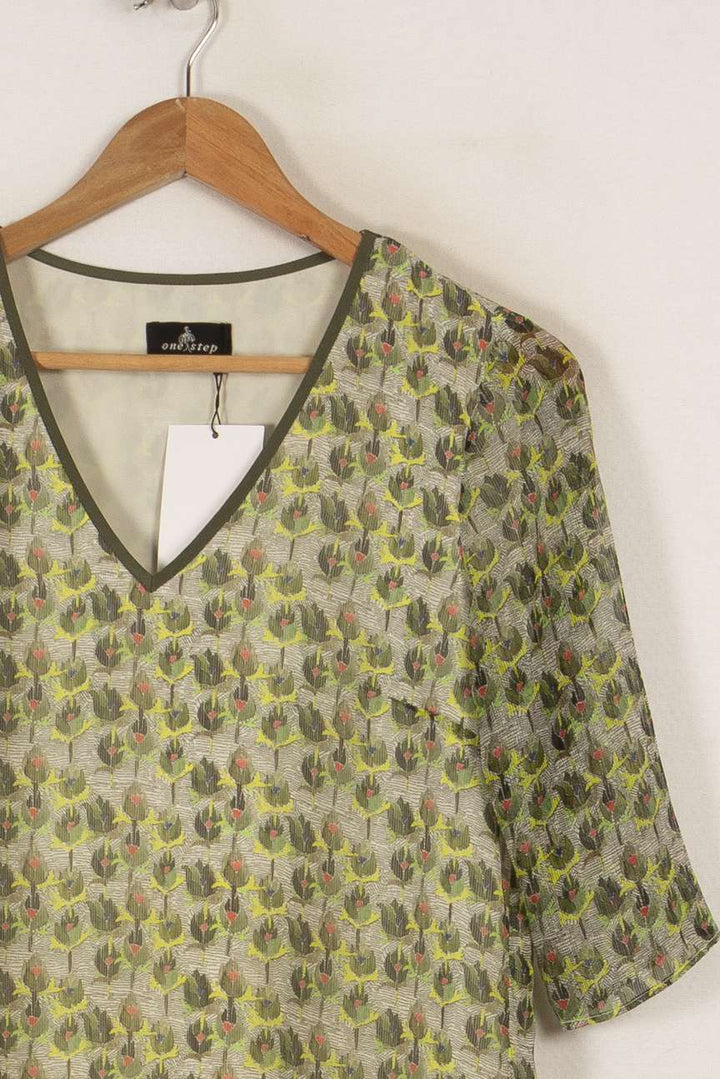 Robe verte à motifs - Taille S/36 de la marque One Step | PARAD34098 - Vendu par Paradigme - Image 2