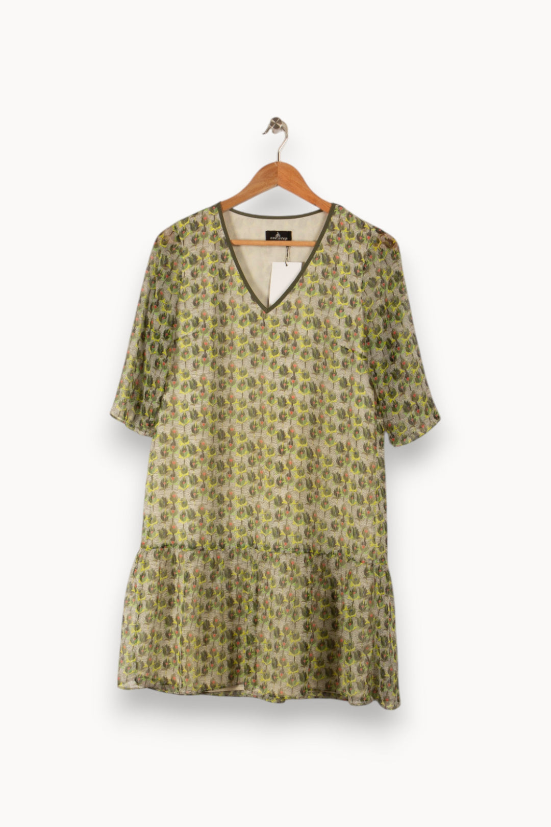 Robe verte à motifs - Taille S/36 de la marque One Step | PARAD34098 - Vendu par Paradigme - Image 1