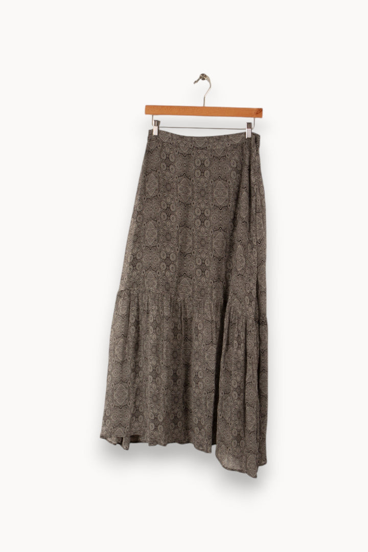 Jupe longue grise à motifs - Taille S/36 de la marque IKKS | PARAD34099 - Vendu par Paradigme - Image 1