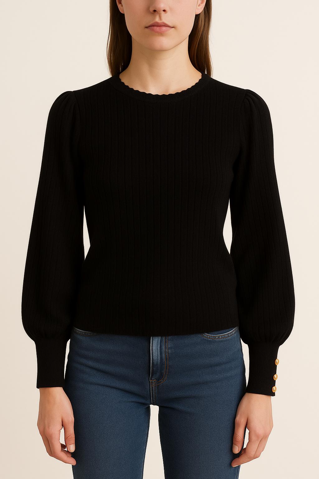 Pull Noir - Taille XS/34 de la marque Maison Stella & Suzie | PARAD34115 - Vendu par Paradigme - Image 1