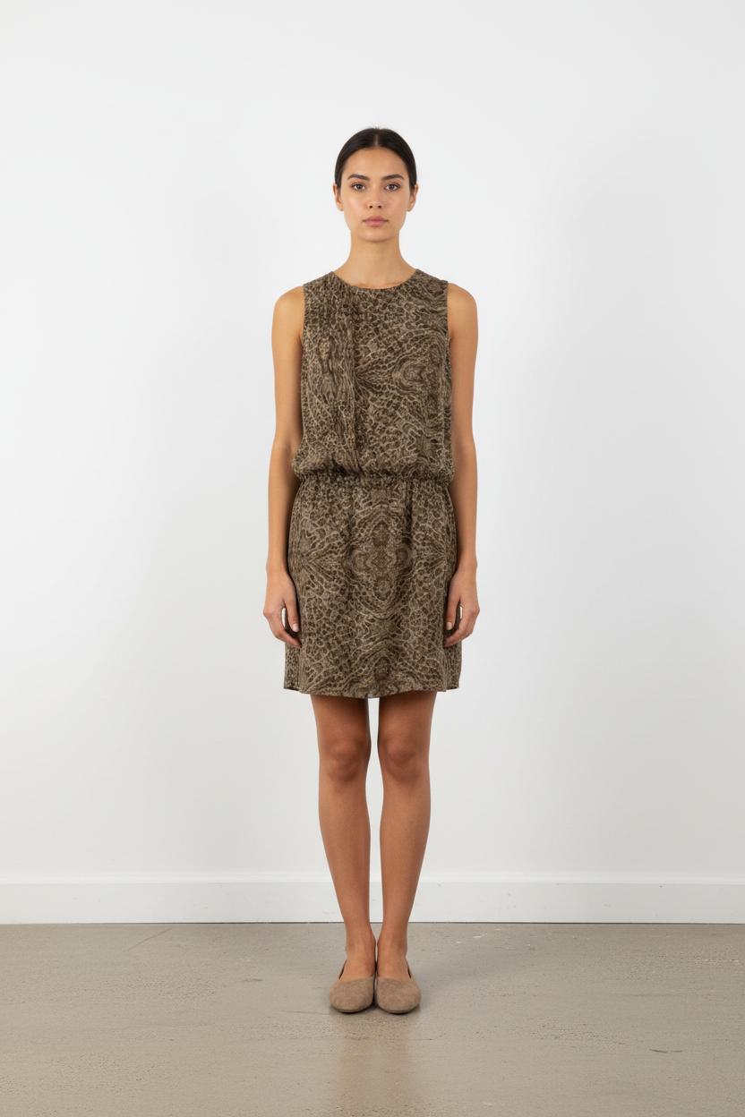Robe verte léopard - Taille XS/34
