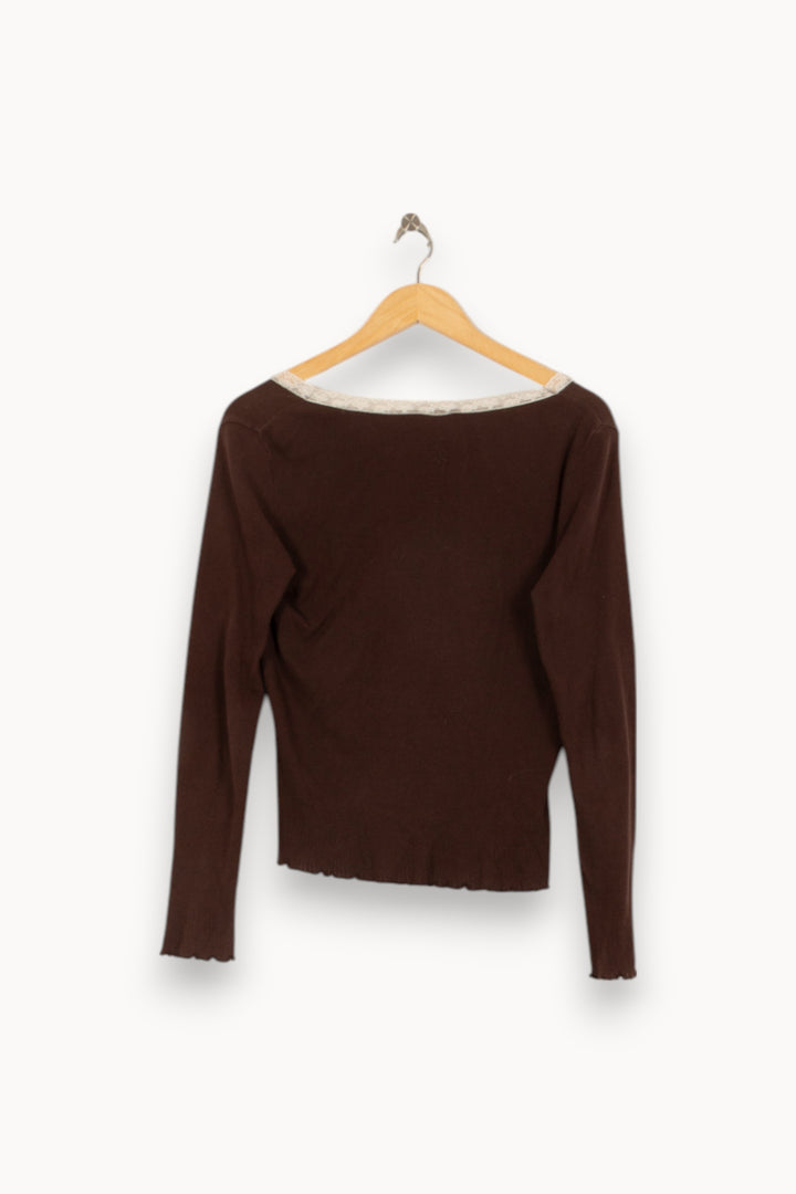 Cardigan Marron et Beige - Taille XXL/44 de la marque One Step | PARAD34161 - Vendu par Paradigme - Image 4