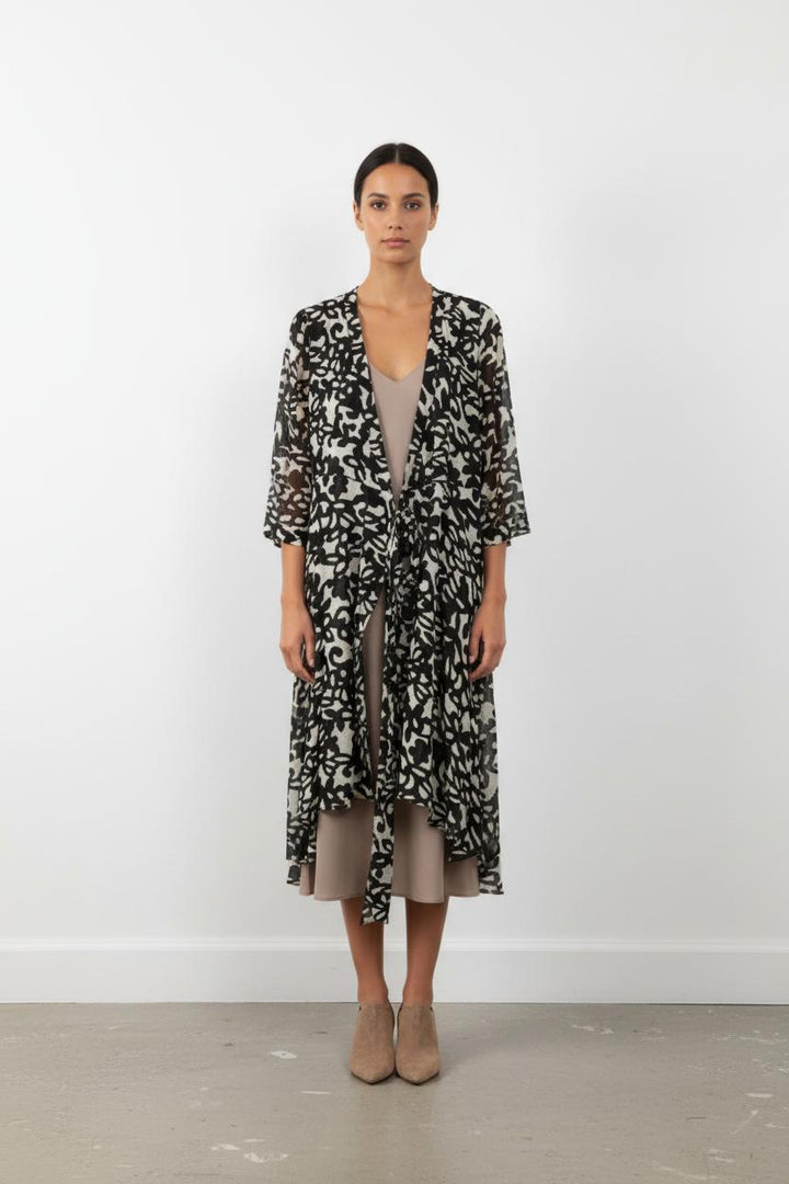 Robe noire à motifs - Taille S/36