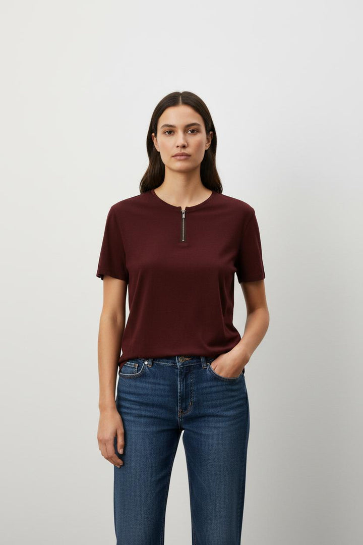 T-shirt bordeaux - Taille L/40