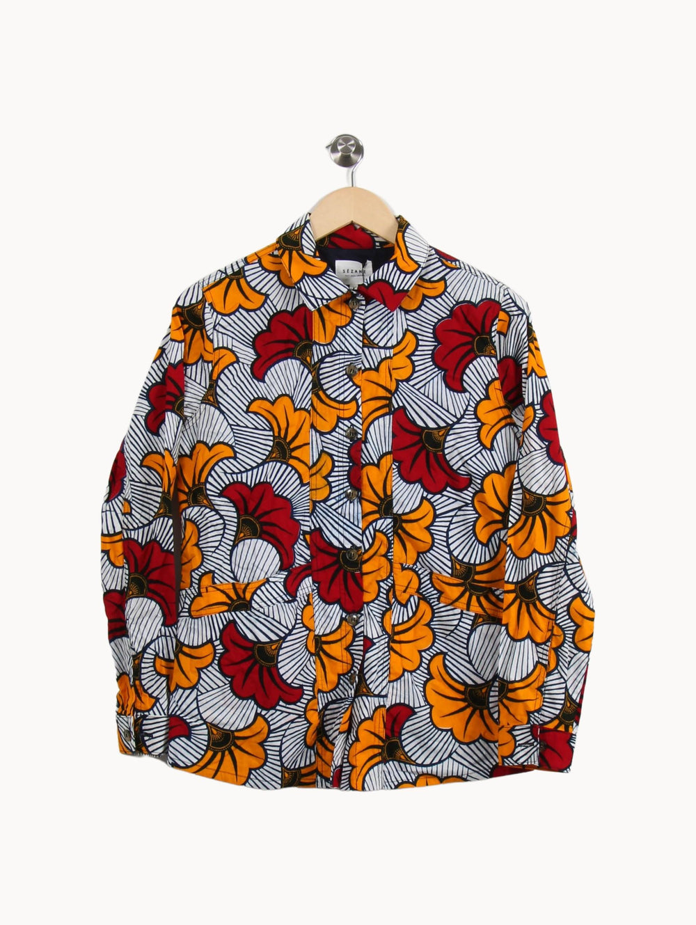 Veste Rouge Jaune et Blanche - Taille XS/34 de la marque Sézane | PARAD34188 - Vendu par Paradigme - Image 2