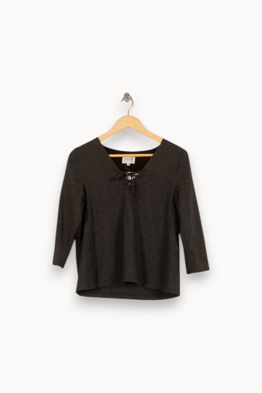 Blouse Grise - Taille S/36 de la marque Sézane | PARAD34192 - Vendu par Paradigme - Image 2