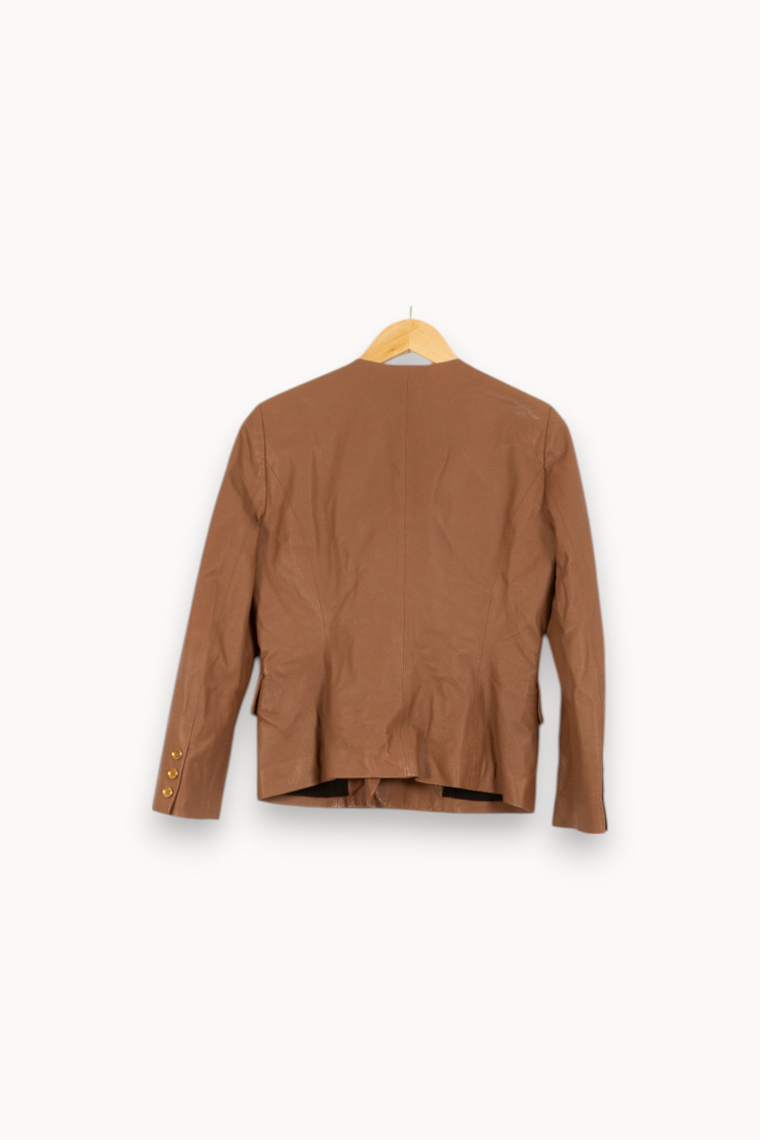Veste En Cuir Beige - Taille S/36 de la marque Joseph | PARAD34194 - Vendu par Paradigme - Image 4