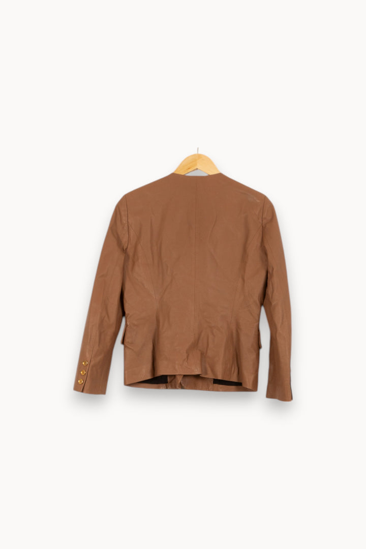 Veste En Cuir Beige - Taille S/36 de la marque Joseph | PARAD34194 - Vendu par Paradigme - Image 4