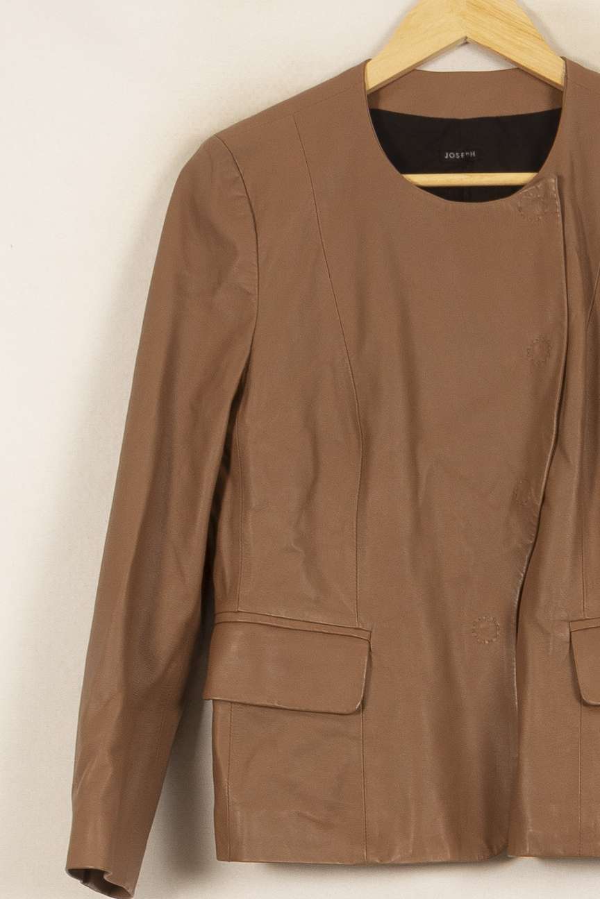 Veste En Cuir Beige - Taille S/36 de la marque Joseph | PARAD34194 - Vendu par Paradigme - Image 3