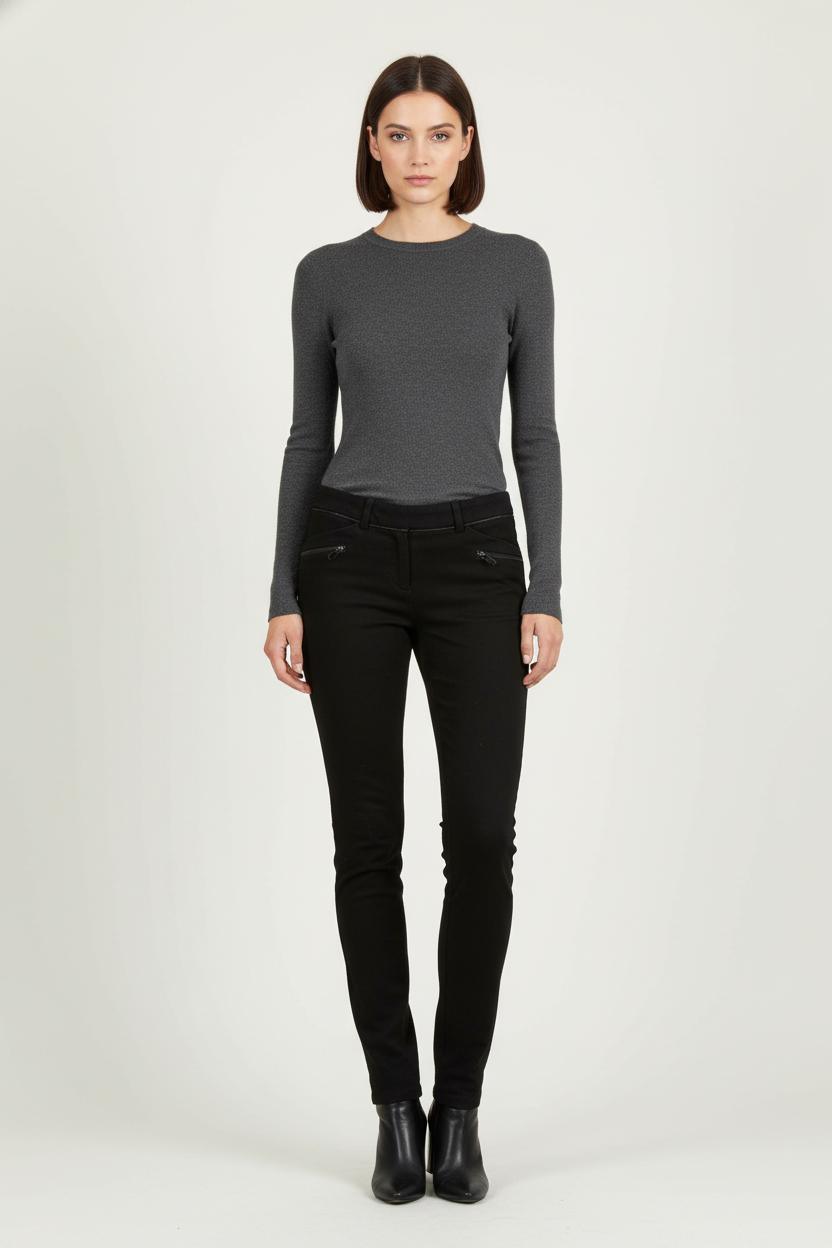 Pantalon Slim Noir - Taille XS/34 de la marque Maje | PARAD34214 - Vendu par Paradigme - Image 1
