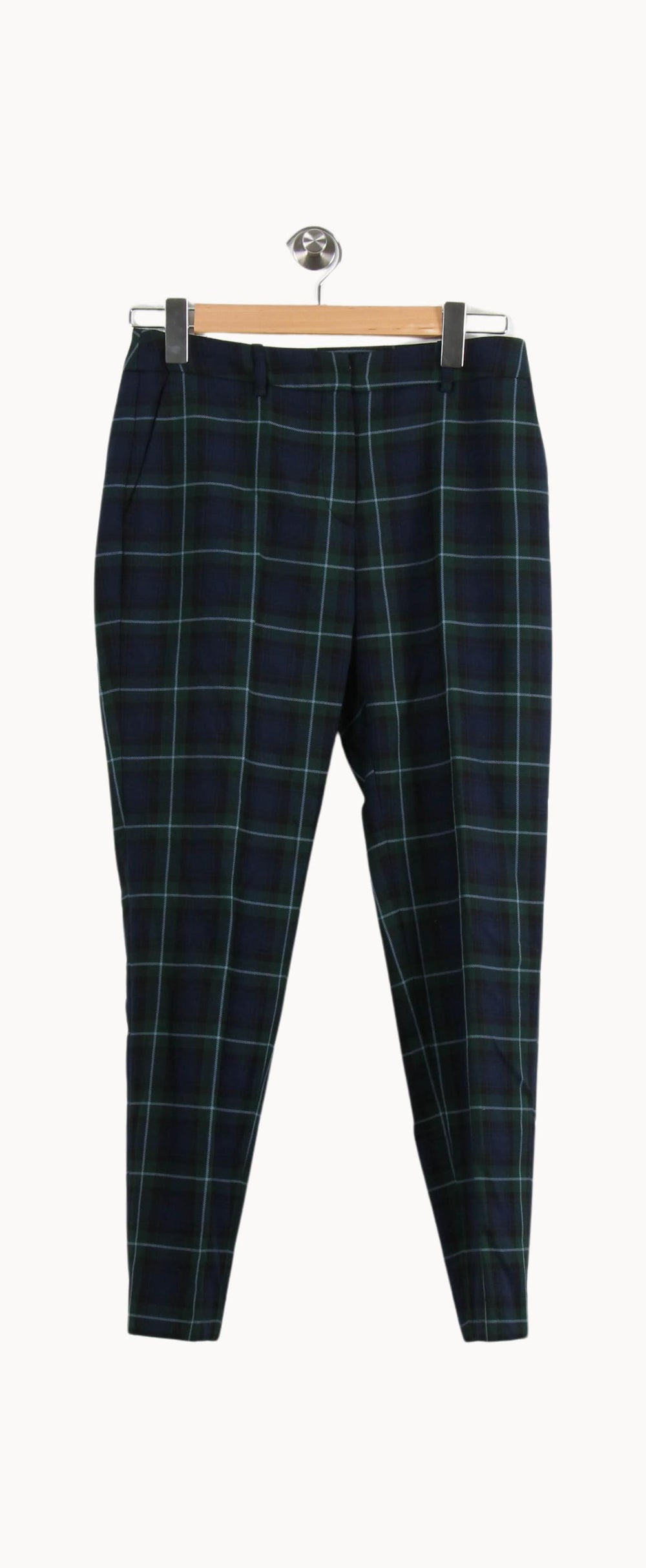 Pantalon Carreaux Bleu et Vert - Taille M/38 de la marque Claudie Pierlot | PARAD34288 - Vendu par Paradigme - Image 2