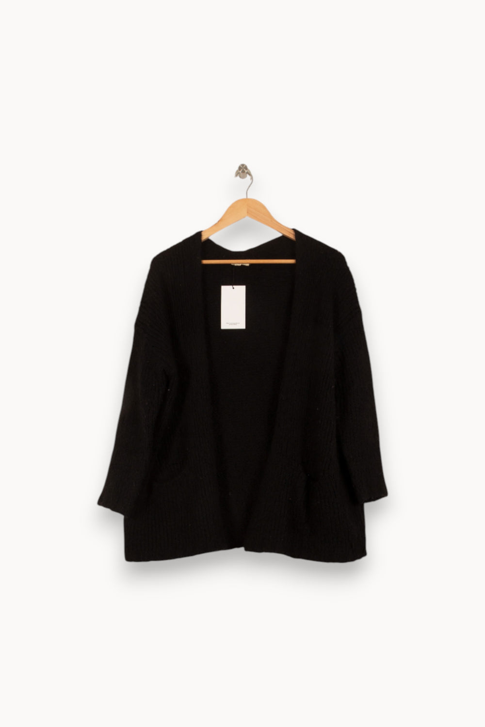 Cardigan Noir - Taille S/36 de la marque American Vintage | PARAD34346 - Vendu par Paradigme - Image 2