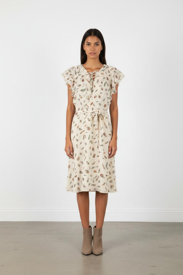 Robe blanche à motifs - Taille XS/34