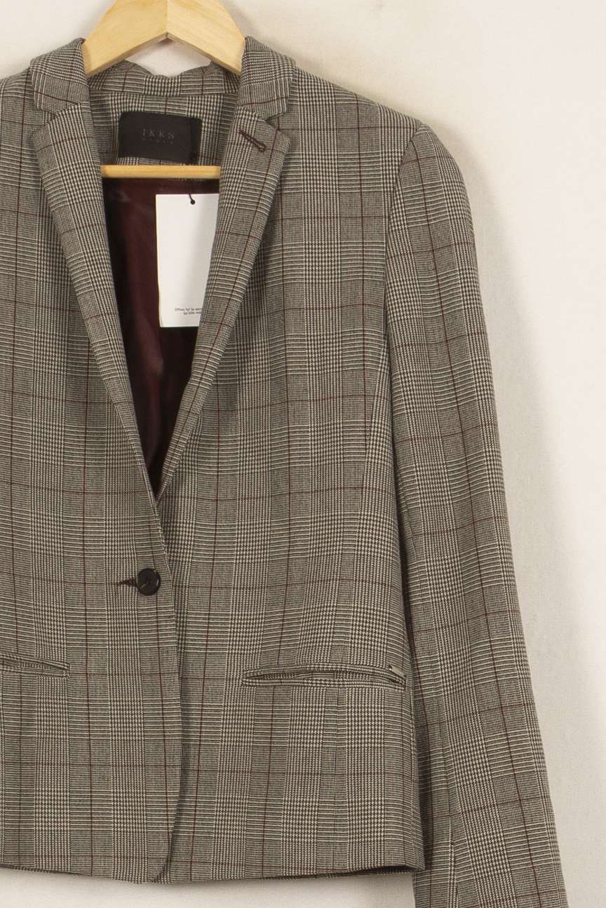 Blazer Gris à Carreaux - Taille S/36 de la marque IKKS | PARAD34378 - Vendu par Paradigme - Image 3