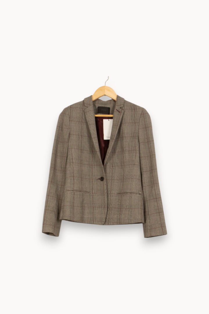 Blazer Gris à Carreaux - Taille S/36 de la marque IKKS | PARAD34378 - Vendu par Paradigme - Image 2