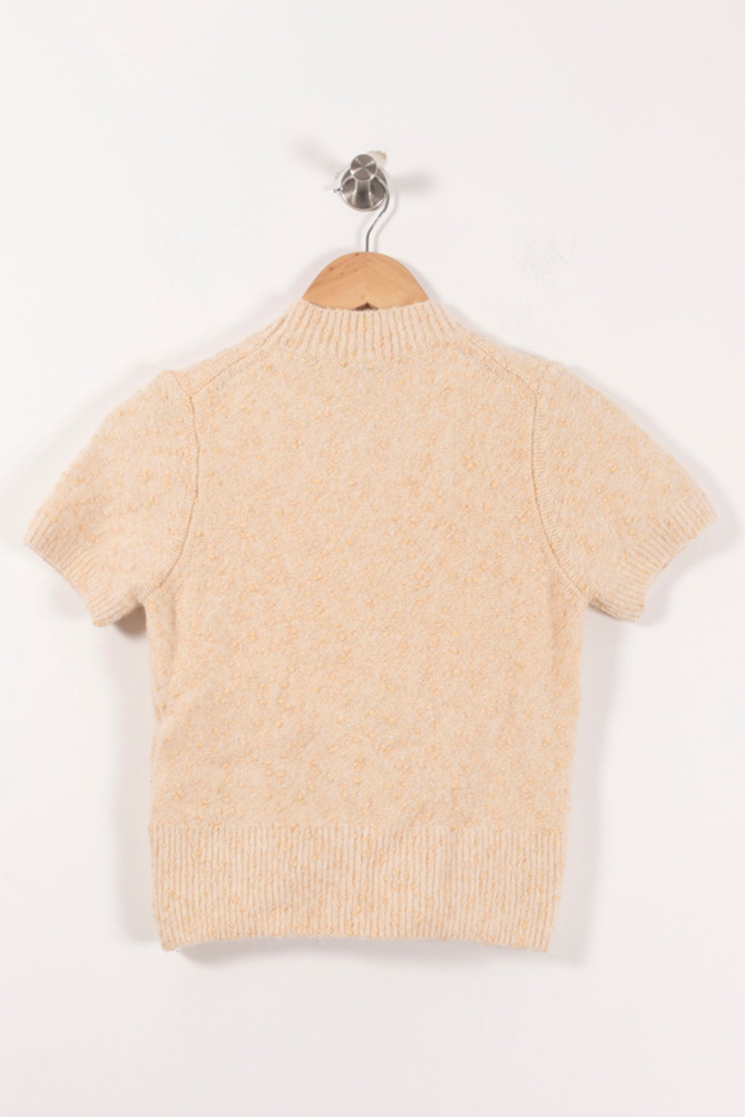 Pull Manche Courte Beige - Taille XS/34 de la marque Sandro | PARAD34405 - Vendu par Paradigme - Image 4
